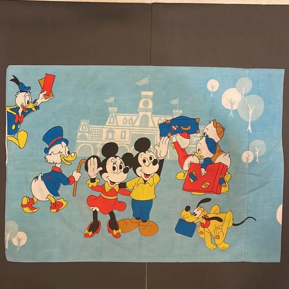 Disney vintage blue standard pillowcase